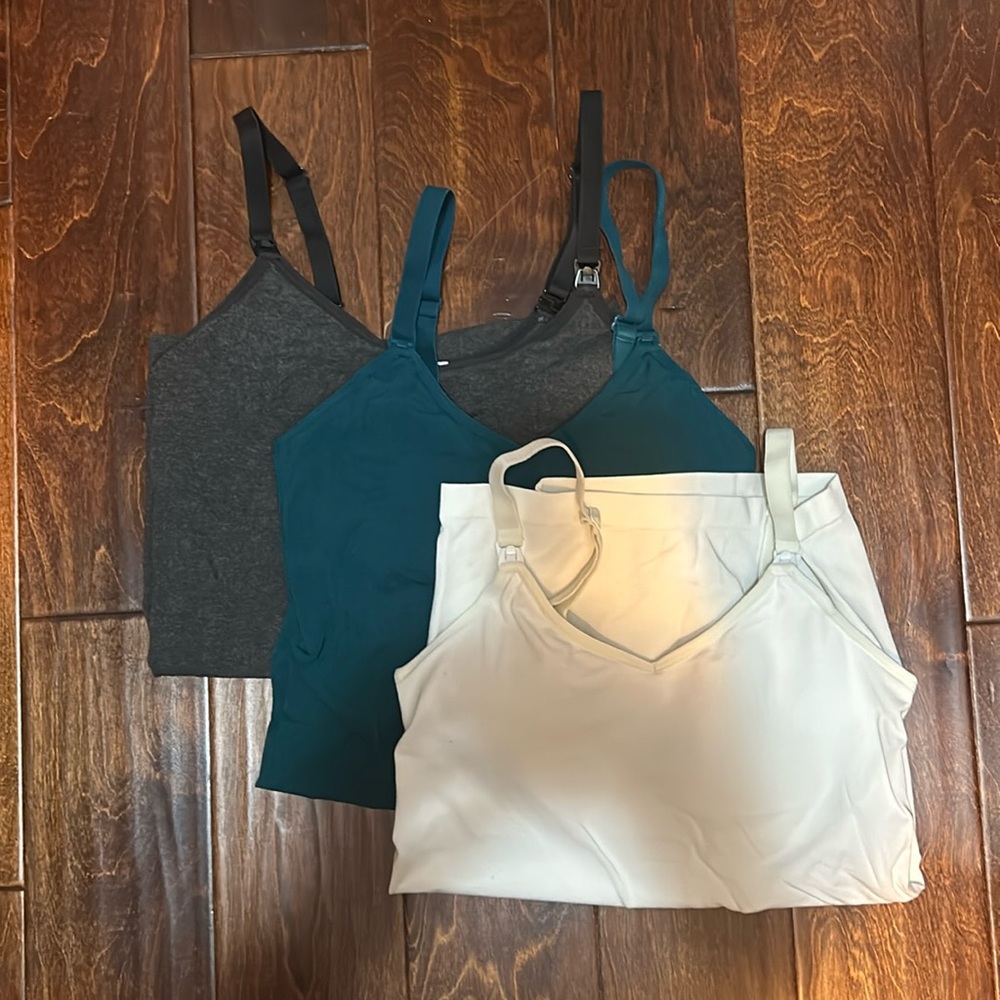 3 Auden nursing breastfeeding tank tops - Small